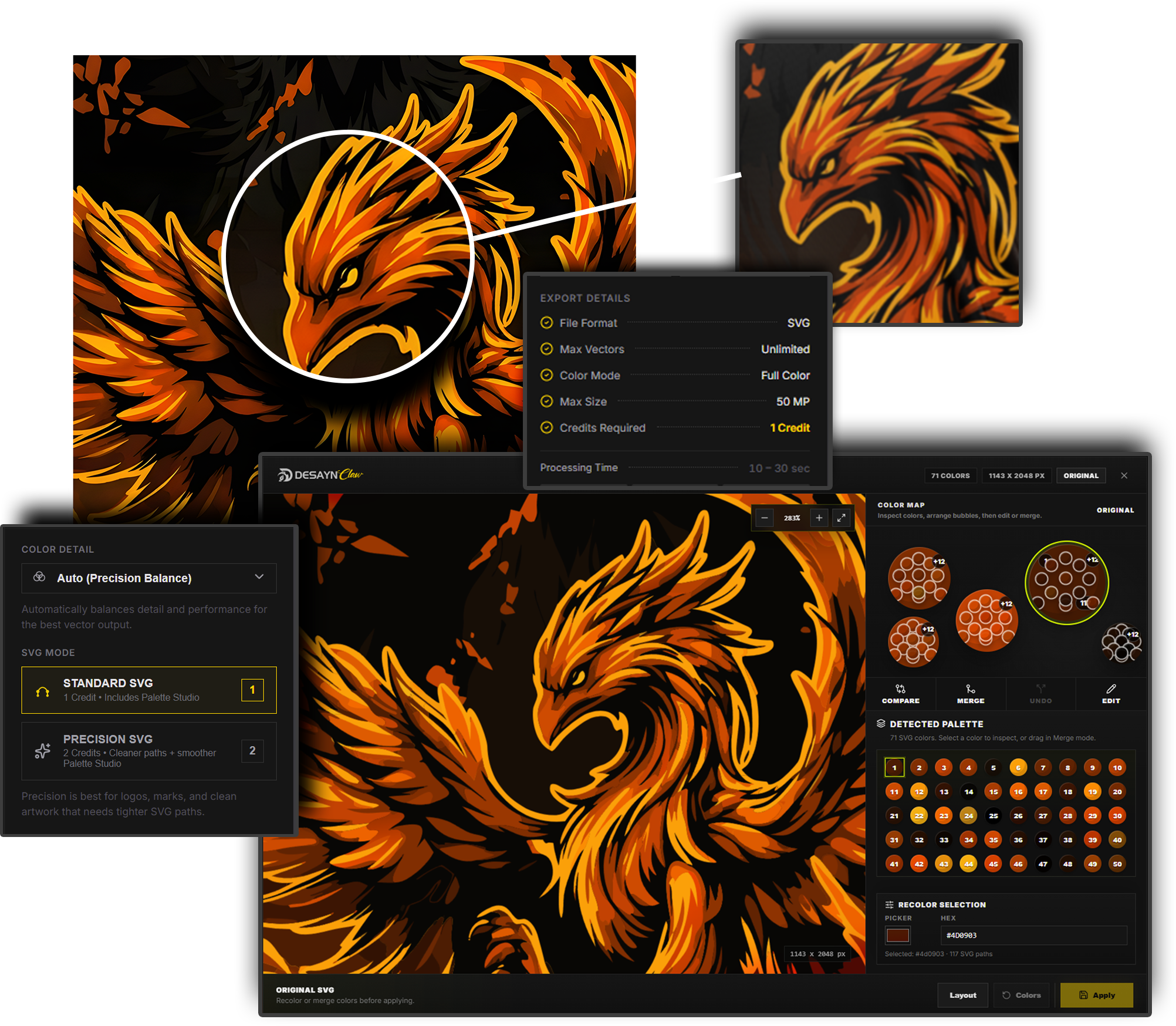 Low-Resolution Logo Enhancement before conversion